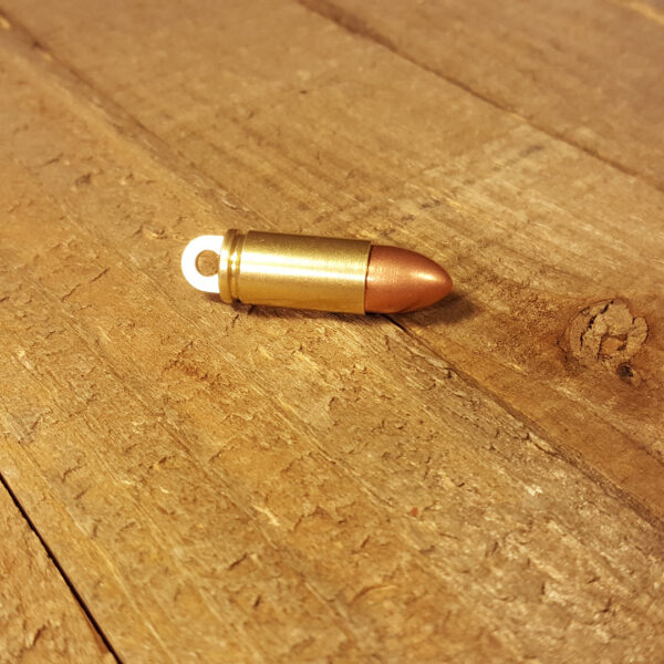 EDC 9mm Bullet Memorial Ash Urn Keepsake Pendant Brass and Copper
