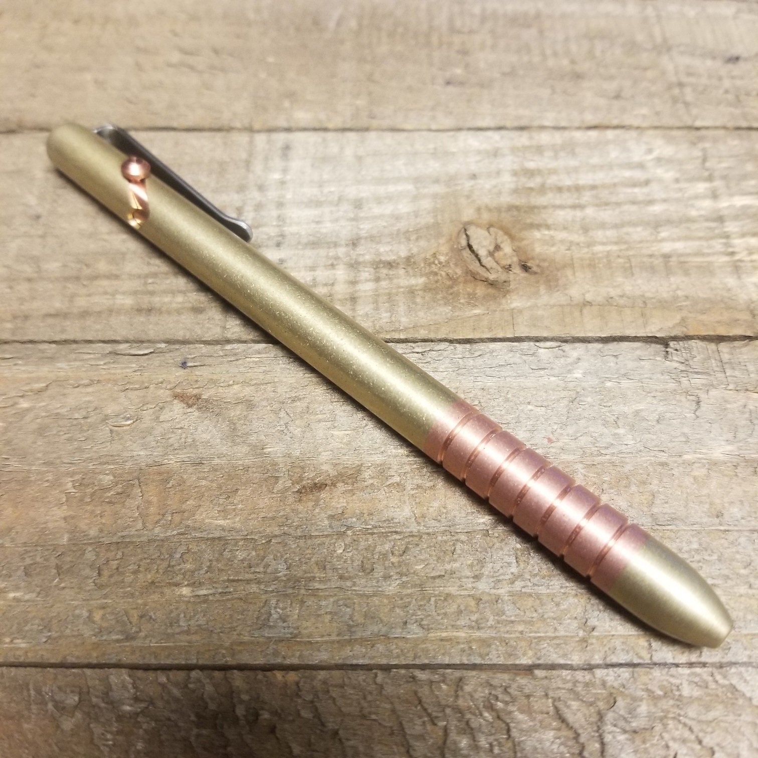 Brass & Copper Click EDC Pen - Woodsman Wares
