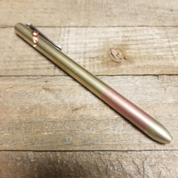 Brass and Copper EDC Pen with Clip