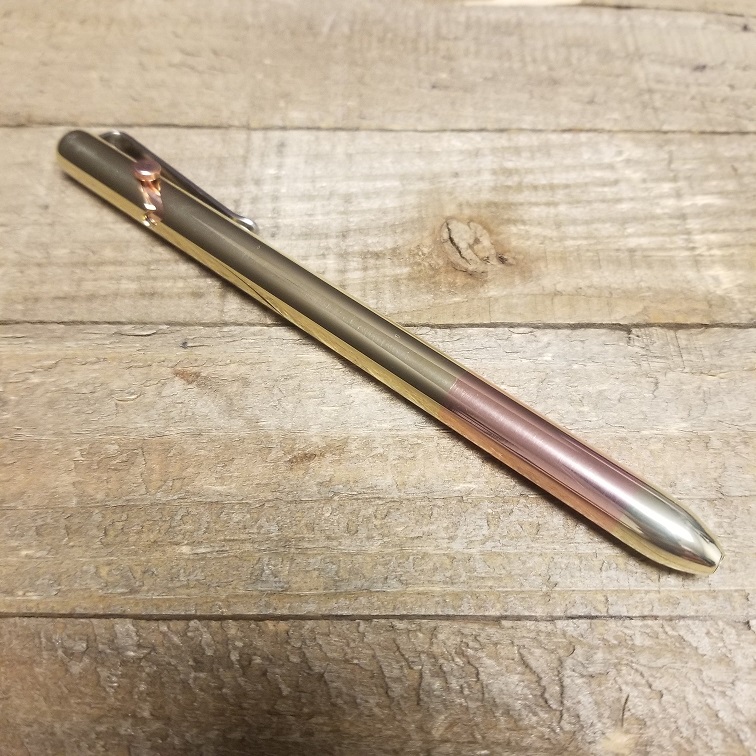 Brass with Aluminum or Copper Grip EDC Bolt Action Pen – Honey Badger  Arsenal
